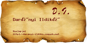 Darányi Ildikó névjegykártya