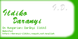ildiko daranyi business card