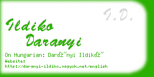 ildiko daranyi business card